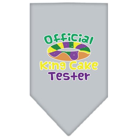 MIRAGE PET PRODUCTS King Cake Taster Screen Print Mardi Gras BandanaGrey Small 66-445 SMGY